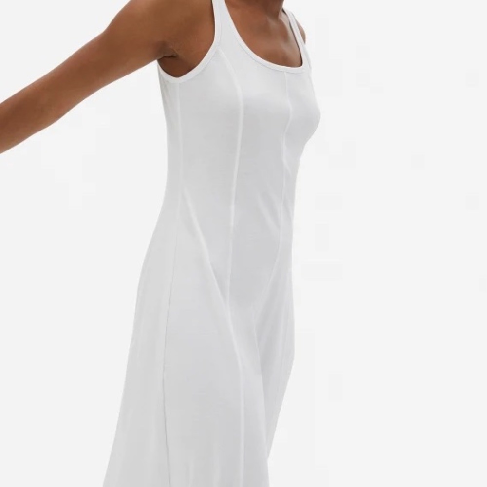 Everlane The Luxe Cotton Seamed Tank Dress